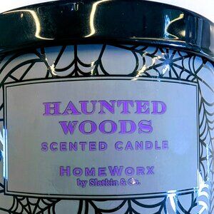 NEW Haunted Woods 4-wick, 18 oz. Halloween candle by HomeWorx from Slatkin & Co.